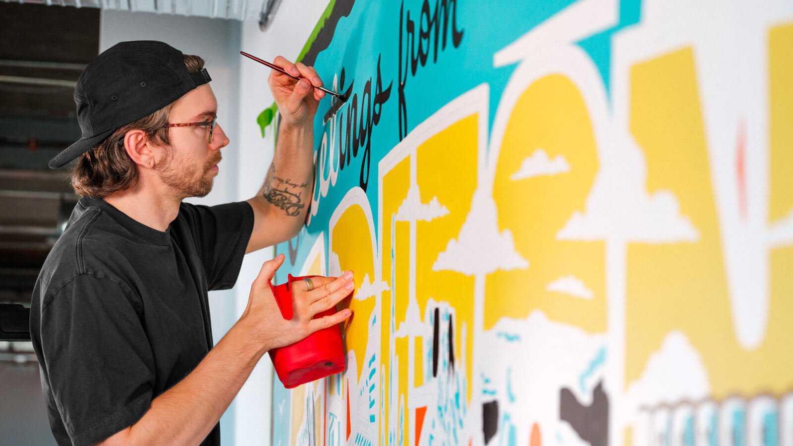 Fresque Greetings from Arizona peinte par Scott Biersack pour GoDaddy