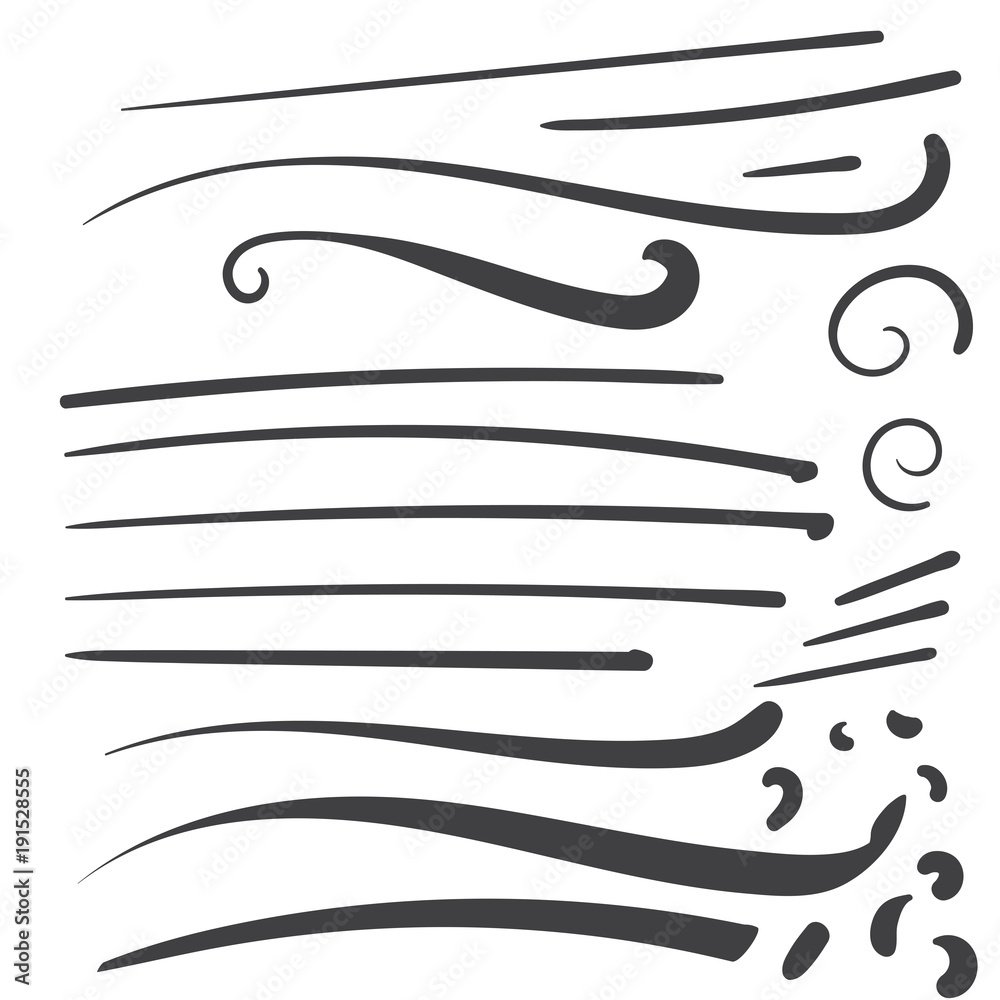 Swoosh noir dessiné à la main – queue de texte pour t-shirt baseball — Anne Bracker