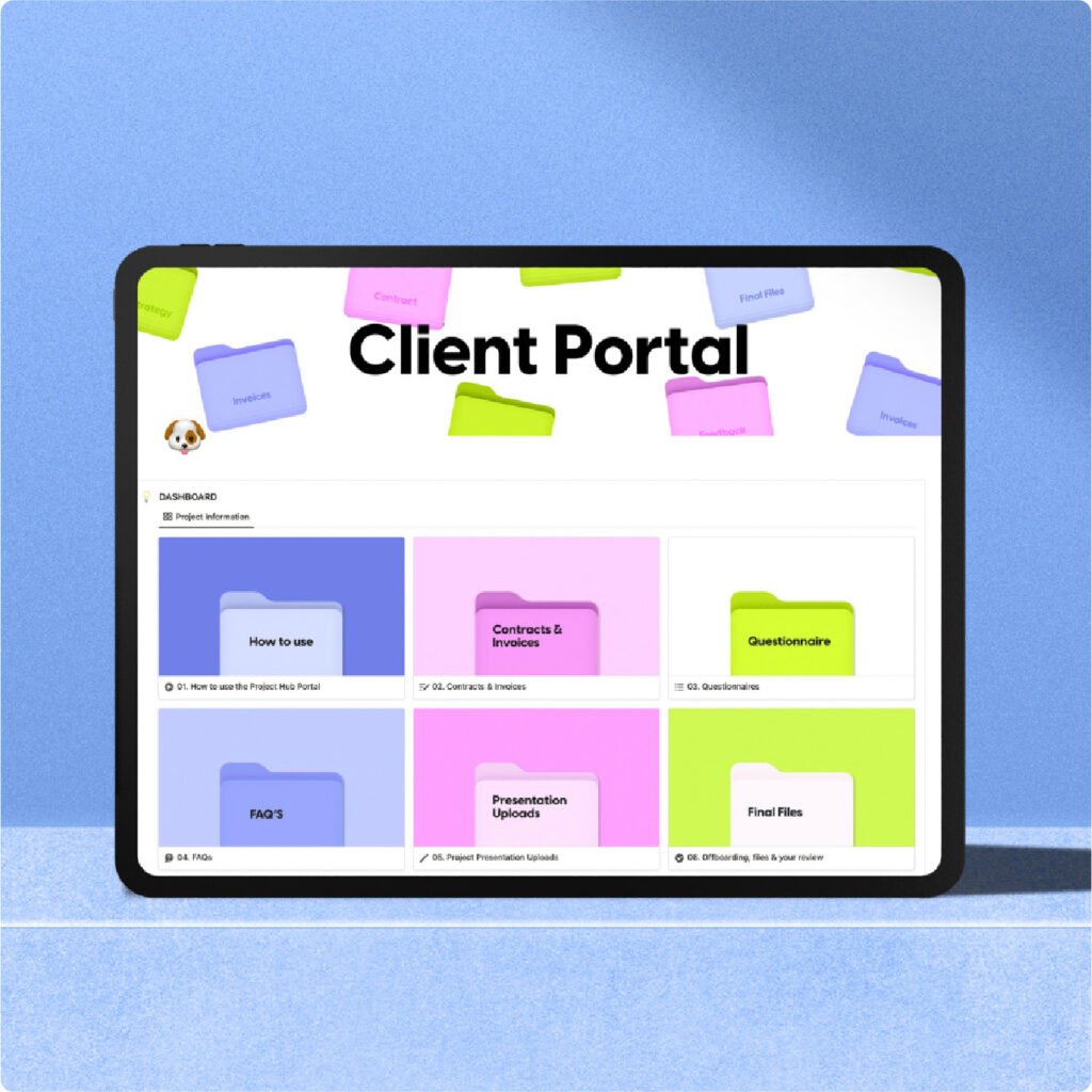 Strategic Designer OS – portail client Notion — Abi Connick
