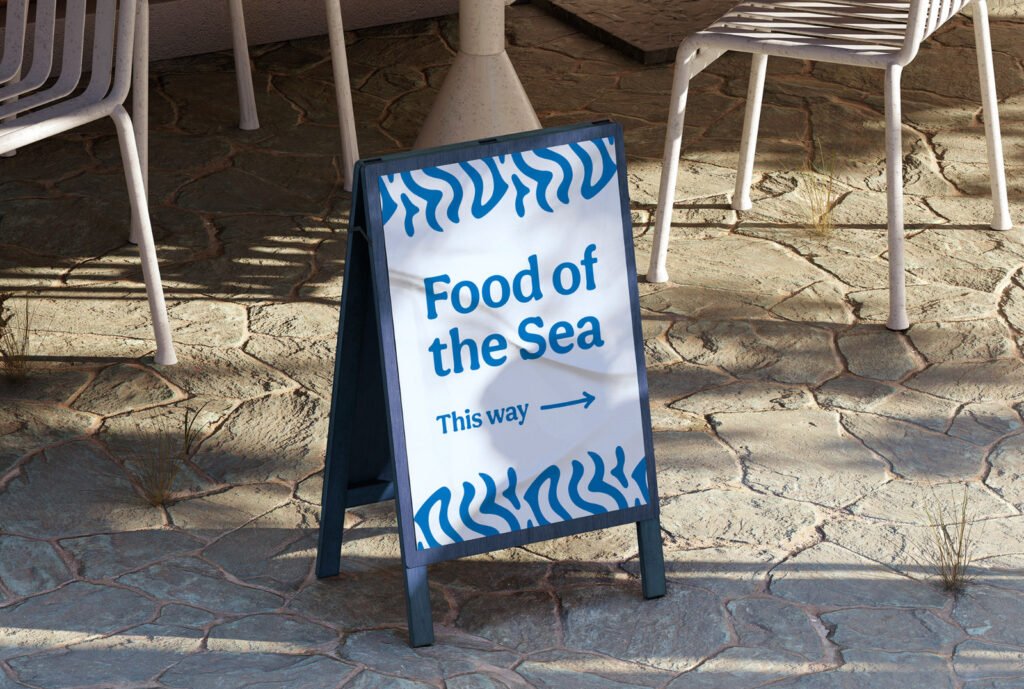 Tide & Table – chevalet de trottoir — Abi Connick