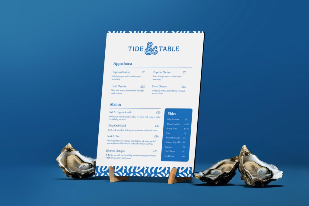 Tide & Table – menu — Abi Connick