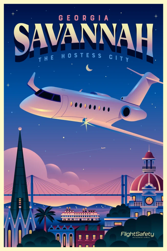 Affiche Savannah – FlightSafety International — Aldo Crusher