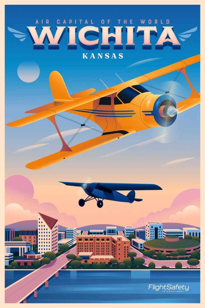 Affiche Wichita – FlightSafety International — Aldo Crusher