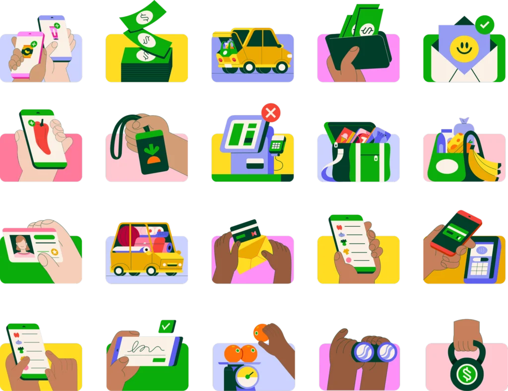 Instacart – grille d’icônes/spots — Aldo Crusher