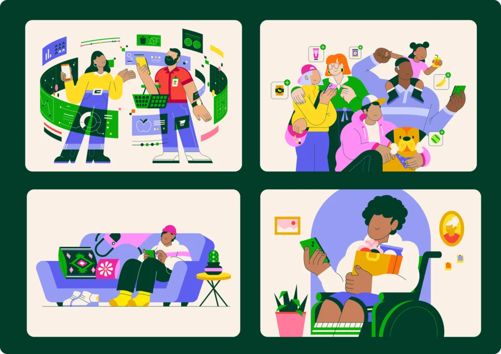 Instacart – scènes à personnages — Aldo Crusher