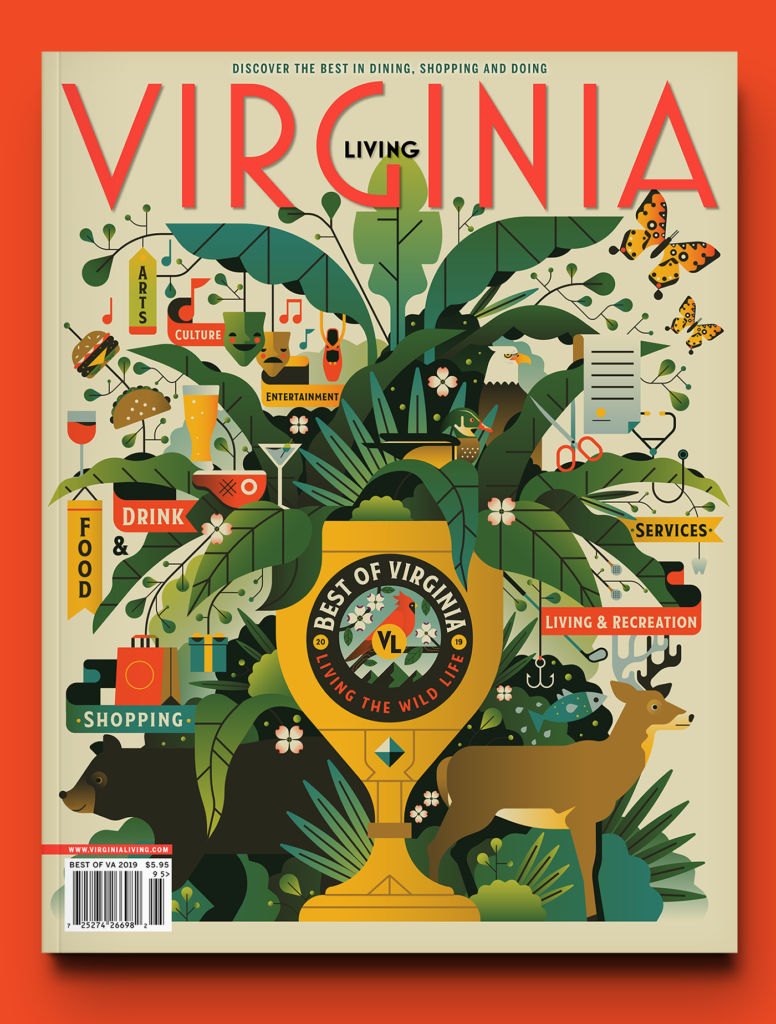 Virginia Living – couverture Best of Virginia — Aldo Crusher
