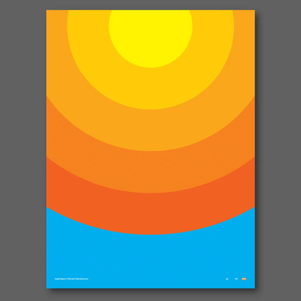 Affiche « Thick Lines – Sunrays » — Aaron Draplin