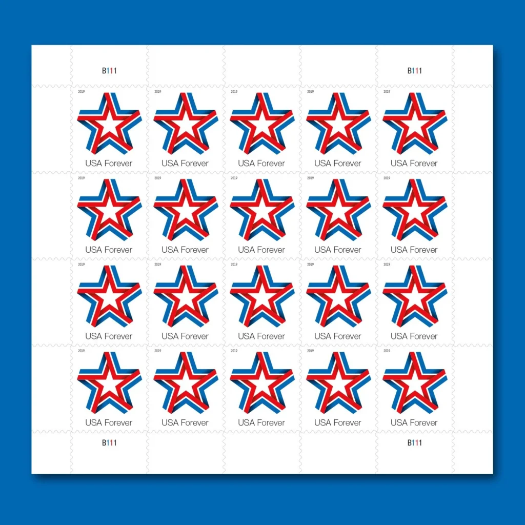Feuille de 20 timbres « Star Ribbon » — Aaron Draplin