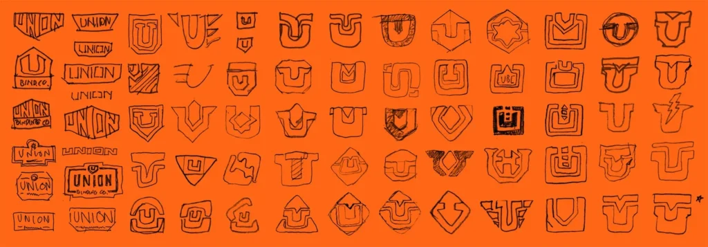 Itérations du logo Union — Aaron Draplin