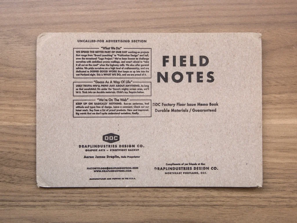 Prototypes Field Notes — Aaron Draplin