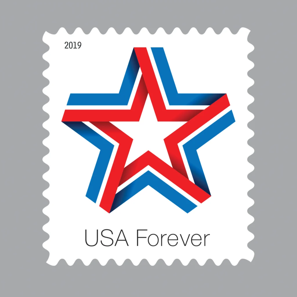 Timbre « Star Ribbon » (USPS) — Aaron Draplin