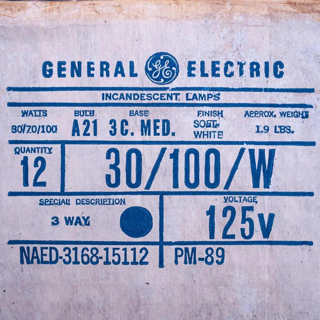 Trouvaille de junkin’ : carton General Electric — Aaron Draplin