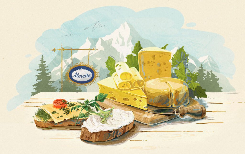 Almette — illustration pour le site promo Maasdam — Ann Fedoseeva