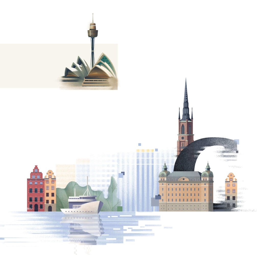 Mégapole du futur (PwC) — Sydney et Stockholm — Ann Fedoseeva