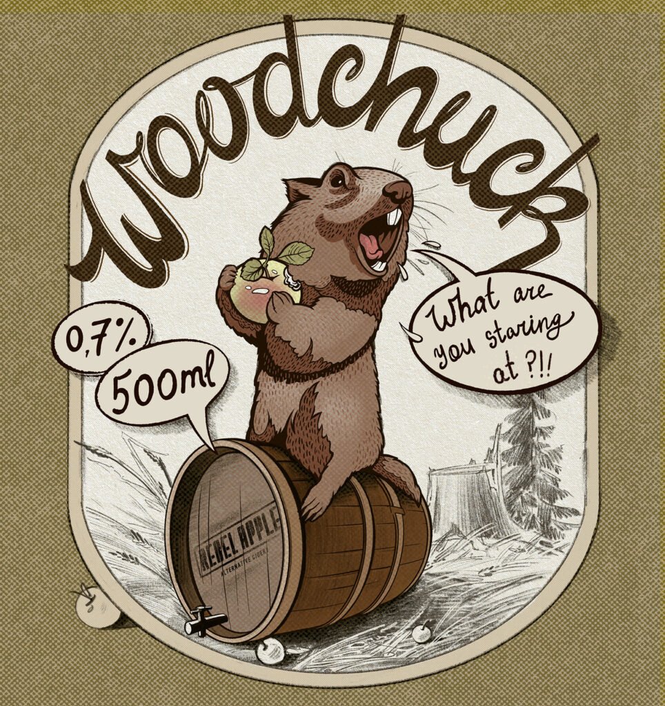 Woodchuck — étiquette de cidre — Ann Fedoseeva