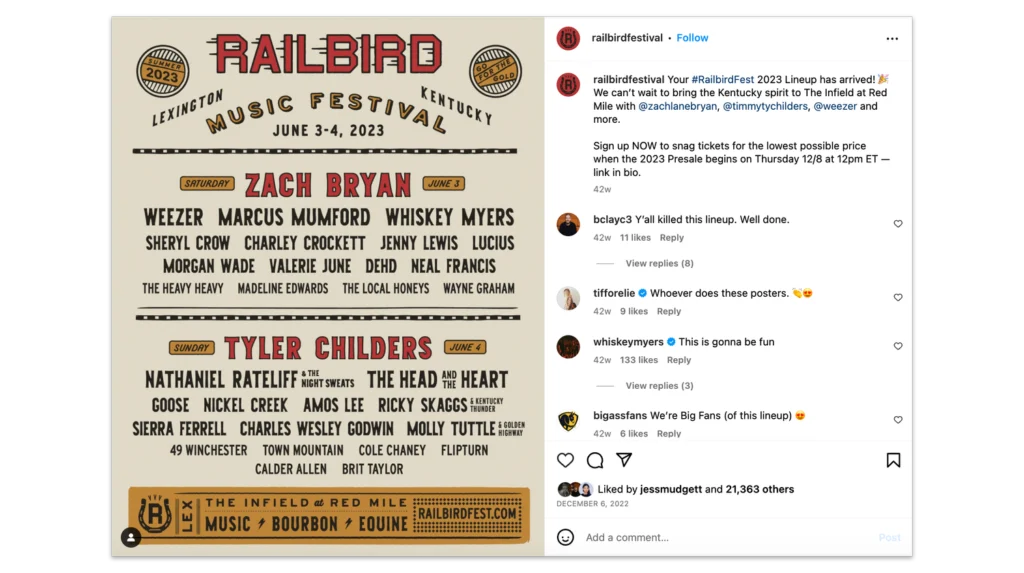 Railbird 2023 – post de line-up — Alana Louise