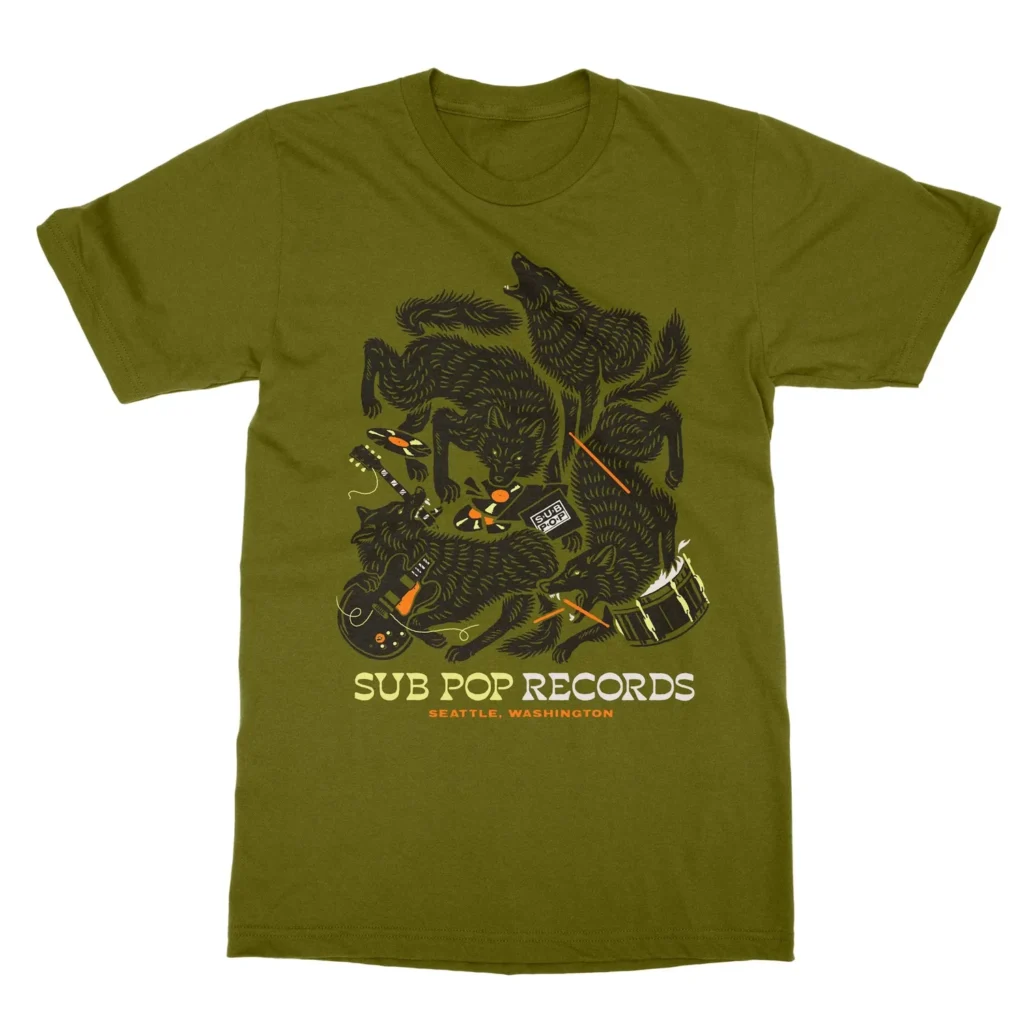 Sub Pop – t-shirt aux loups — Alana Louise