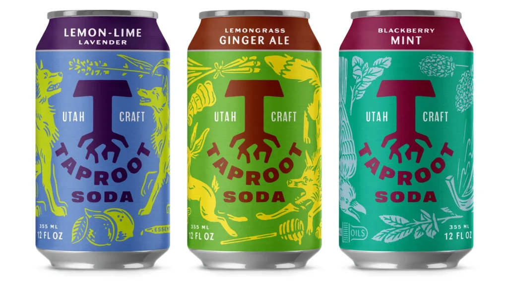 Taproot Soda – gamme de canettes — Alana Louise
