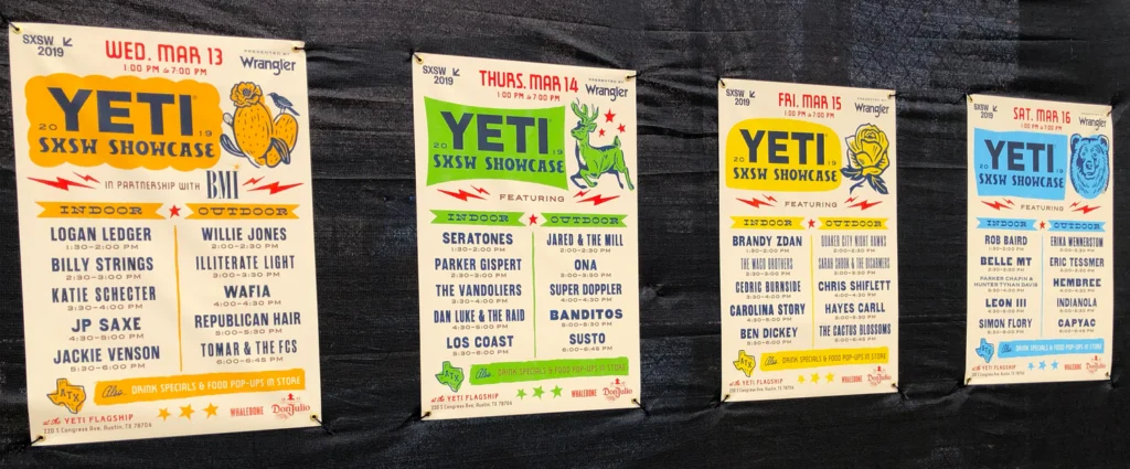 YETI – affiches SXSW 2019 — Alana Louise