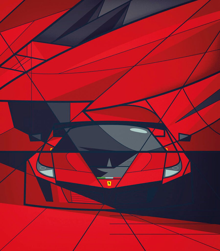 Ferrari FXX-K Evo illustration — Ale Giorgini