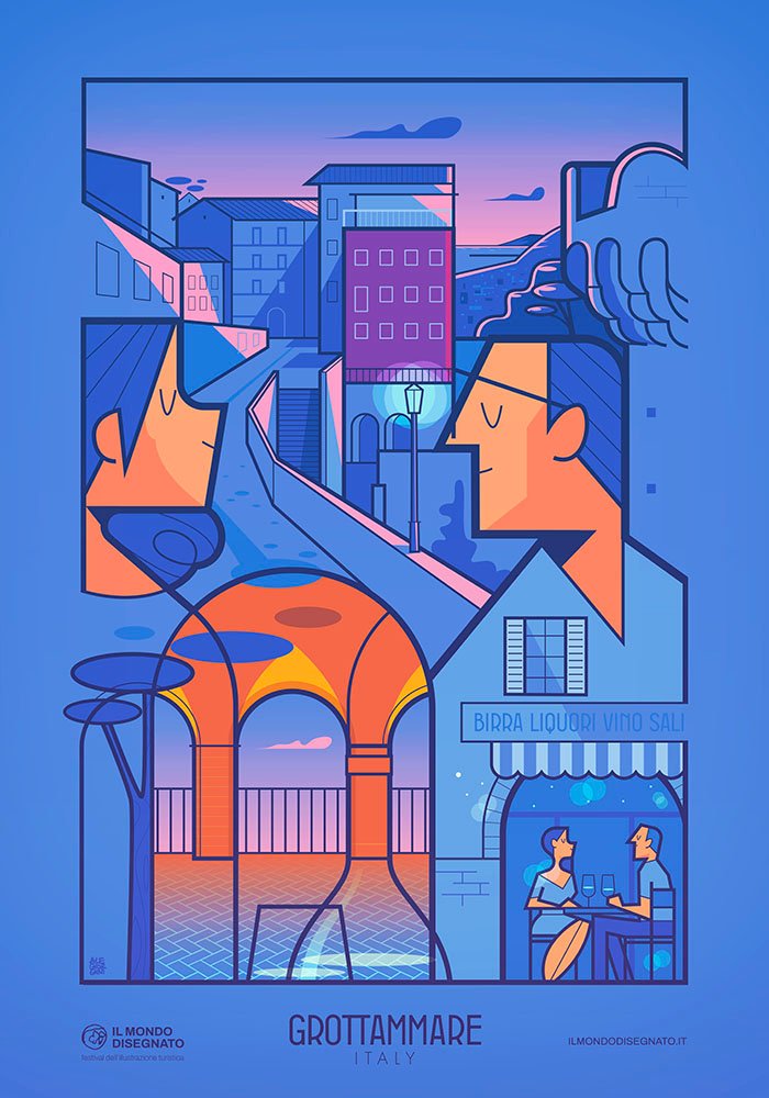 Il Mondo Disegnato – Grottammare tourist poster — Ale Giorgini
