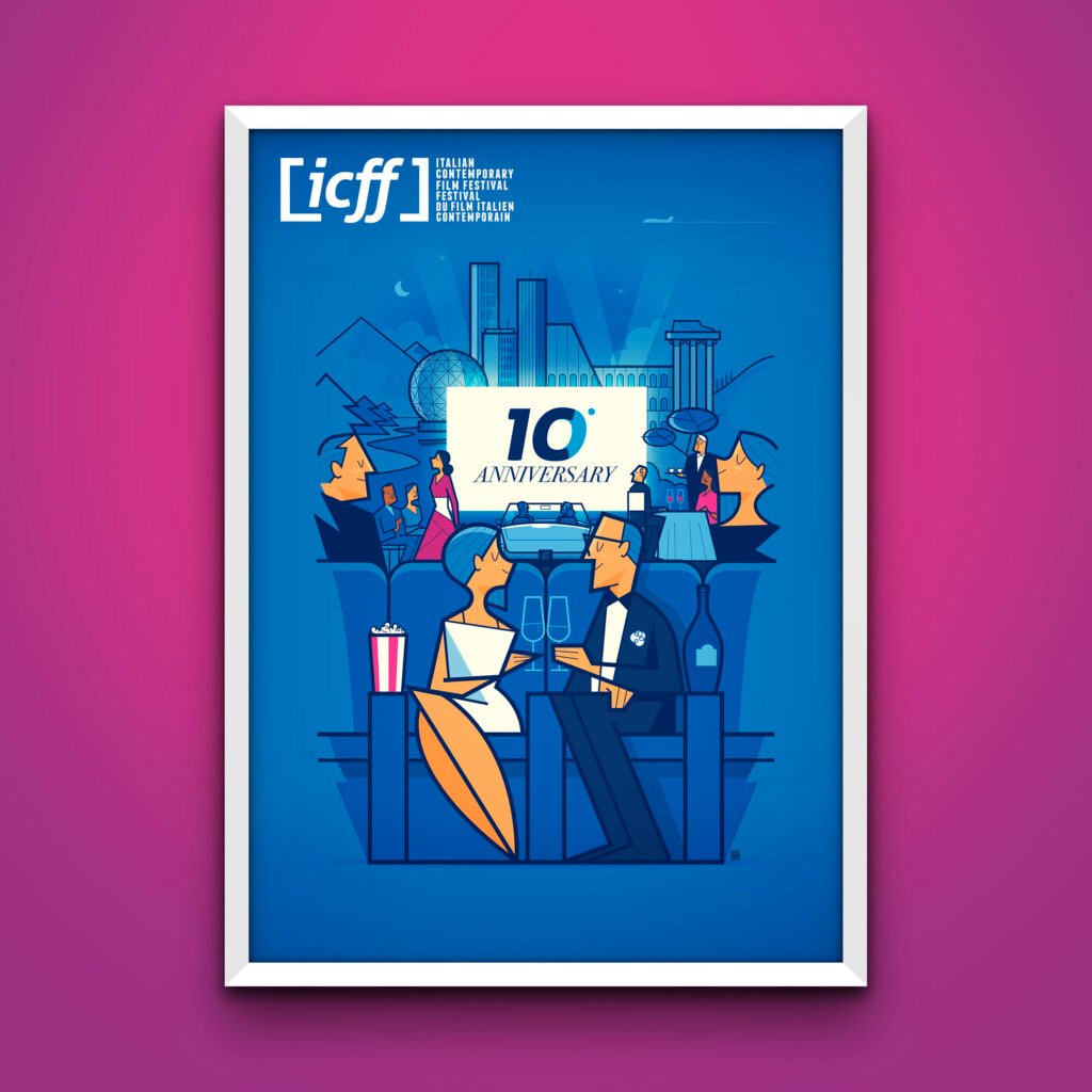 Italian Contemporary Film Festival Toronto – 10th anniversary poster — Ale Giorgini
