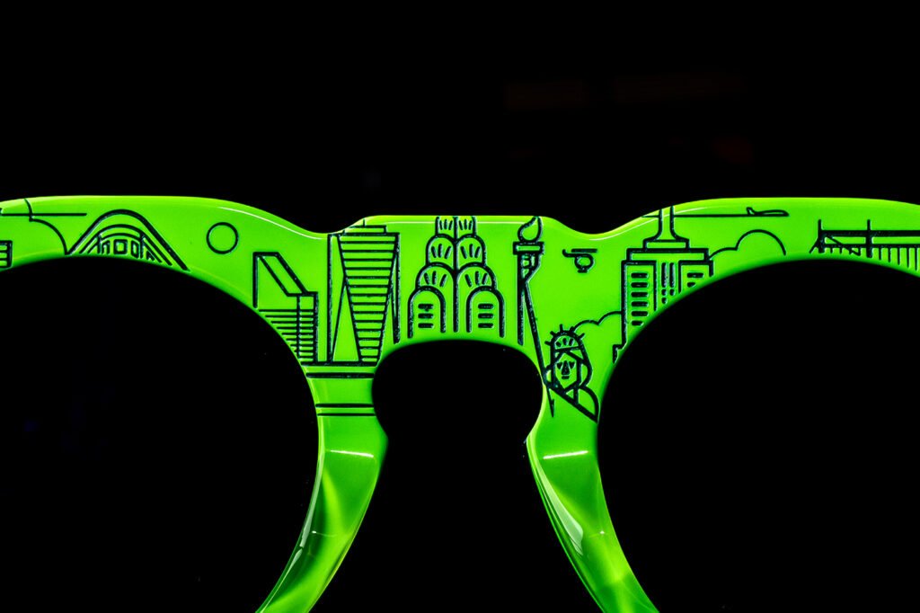 Jacques Durand eyewear – New York skyline temple detail — Ale Giorgini