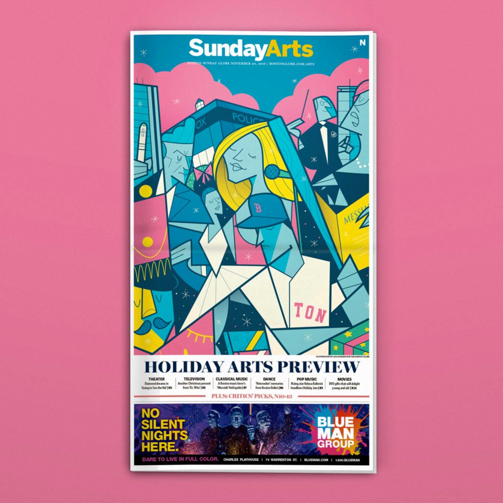 The Boston Globe – Sunday Arts cover — Ale Giorgini