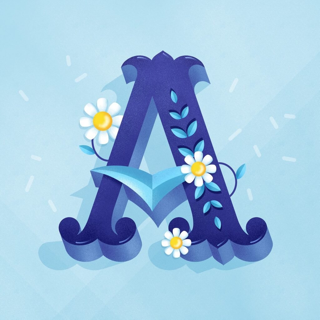36 Days of Type 2020 – « A » comme Azure — Aurelie Maron