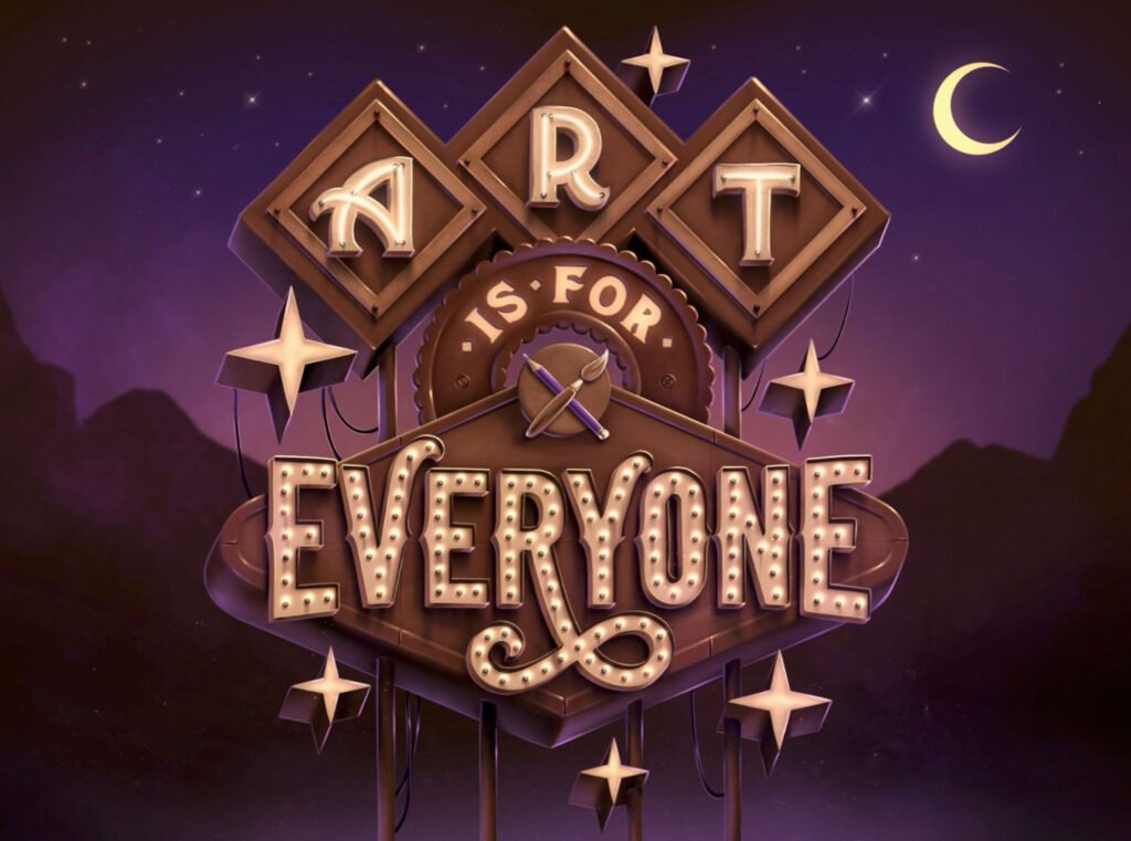 « Art Is For Everyone » – lumière d'ambiance — Aurelie Maron