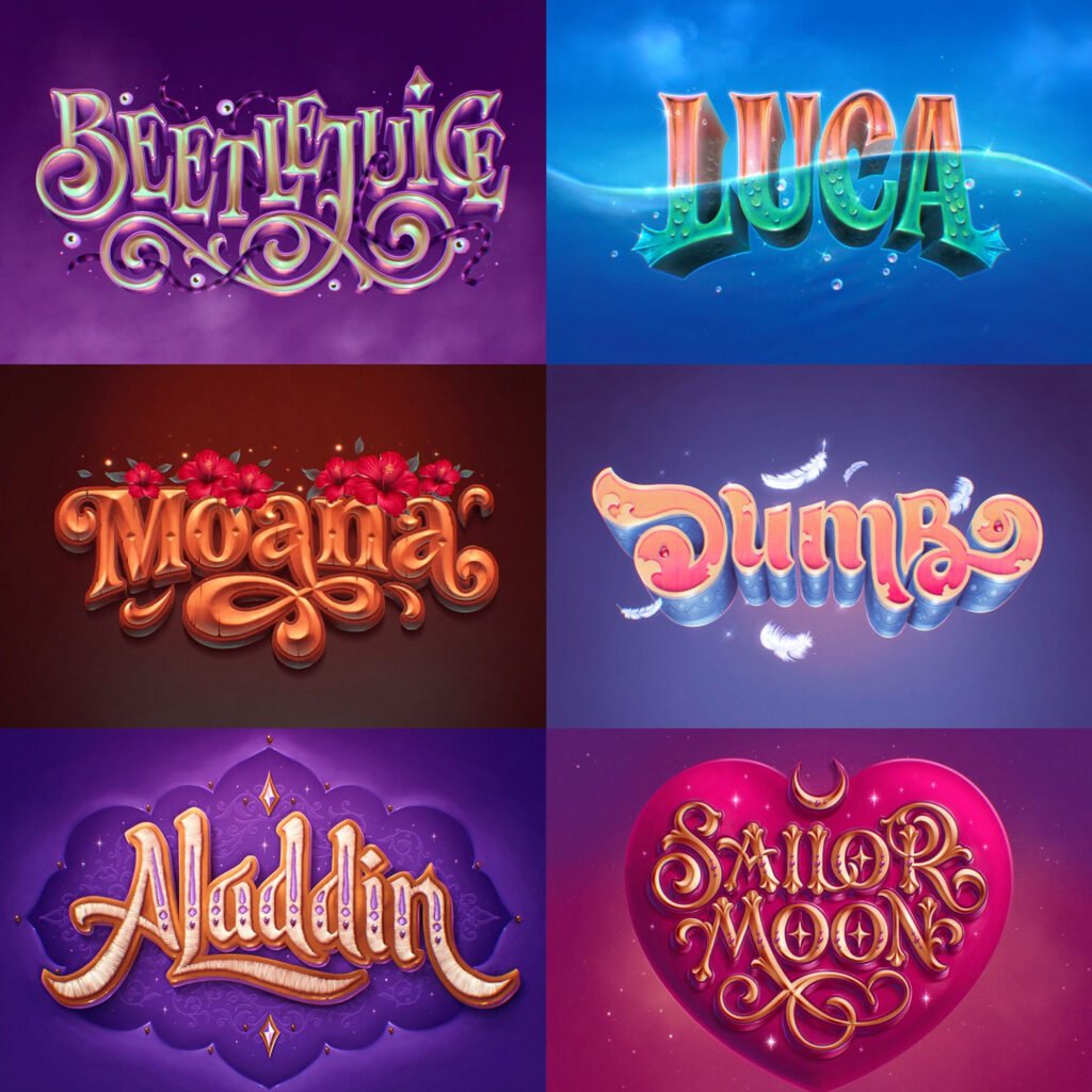 Lettering Style Challenge 2024 – personnages éponymes — Aurelie Maron