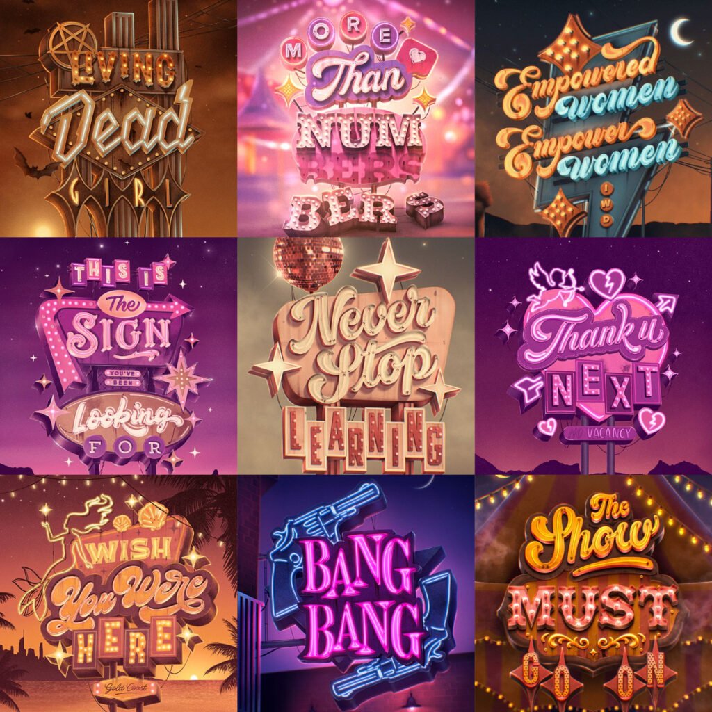 Retro Signs – série d'enseignes — Aurelie Maron