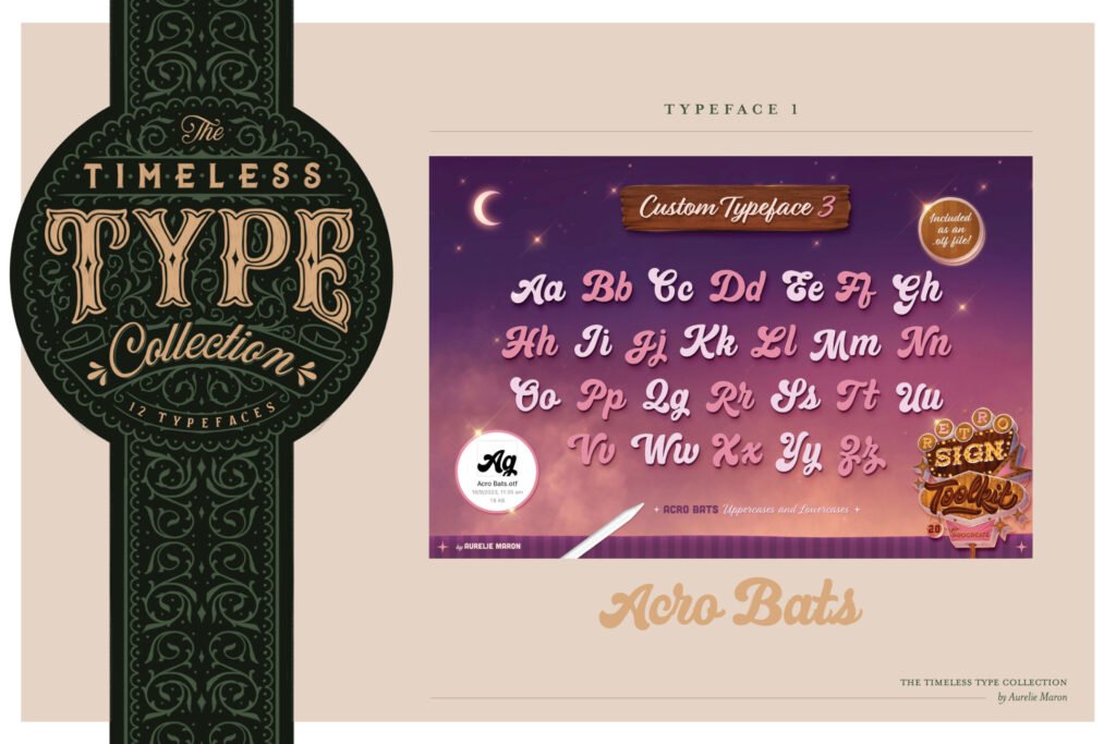 Timeless Type Collection – planche de présentation — Aurelie Maron