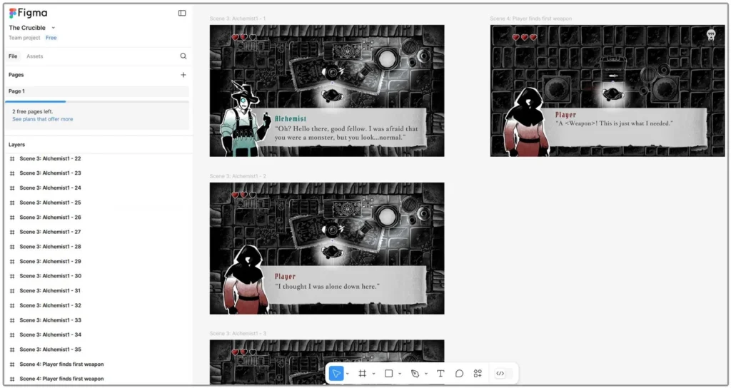 The Crucible – prototypage dans Figma — Anthony Banks