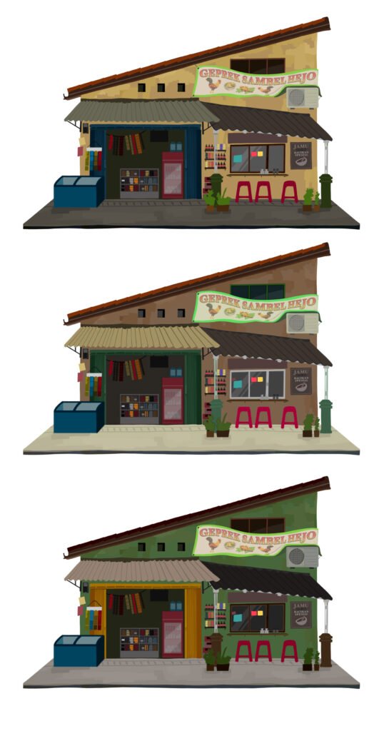 Warung de Jakarta – variantes de couleurs — Aysa Putri