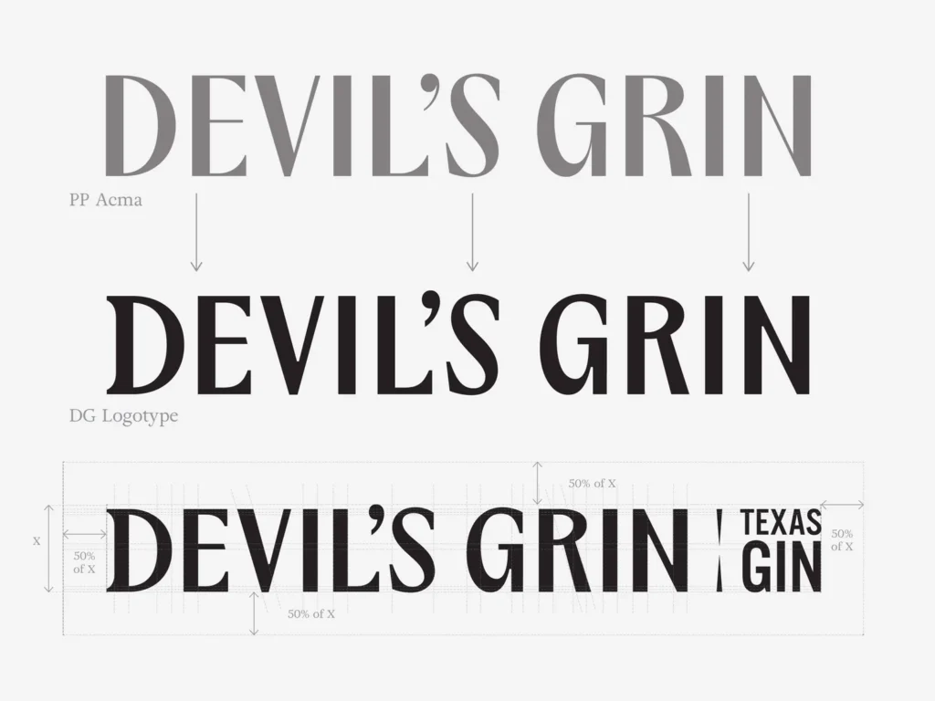 Devil's Grin — construction du logotype — Adam Vicarel