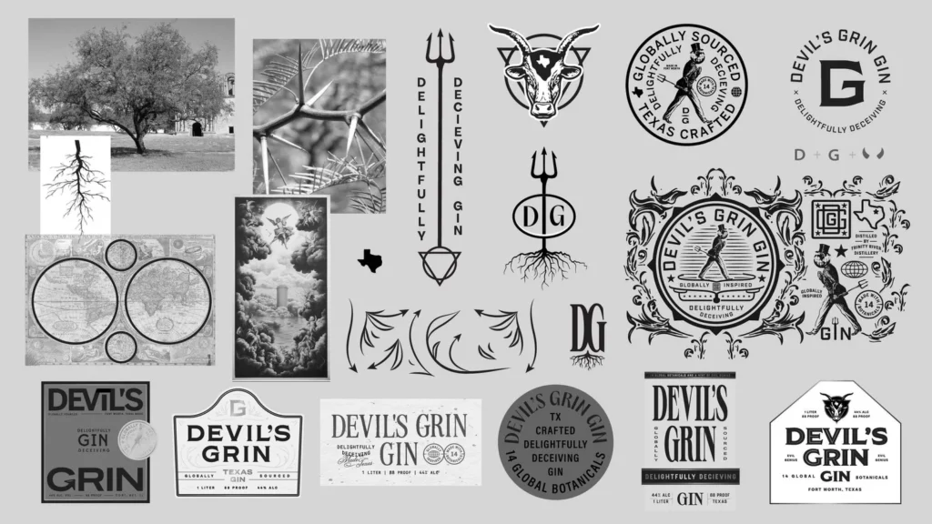 Devil's Grin — planche d'exploration de l'identité — Adam Vicarel
