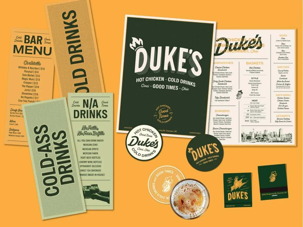 Duke's — système menus et collatéraux — Adam Vicarel