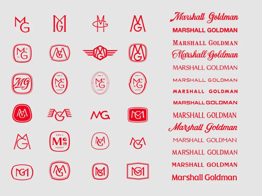Marshall Goldman — croquis du monogramme — Adam Vicarel
