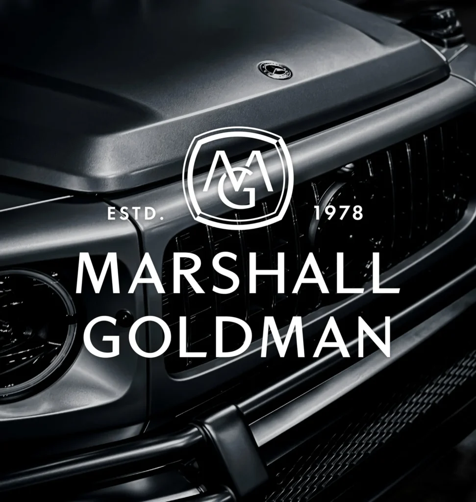 Marshall Goldman — monogramme « MG » et logotype — Adam Vicarel
