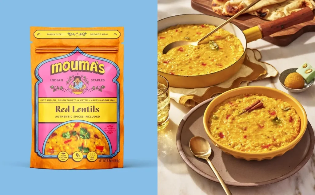 Mouma's — sachet Red Lentils et plat — Adam Vicarel