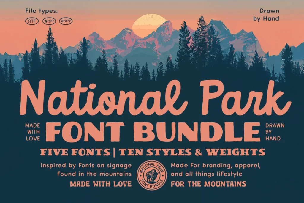 National Park Font Bundle — Adam Vicarel