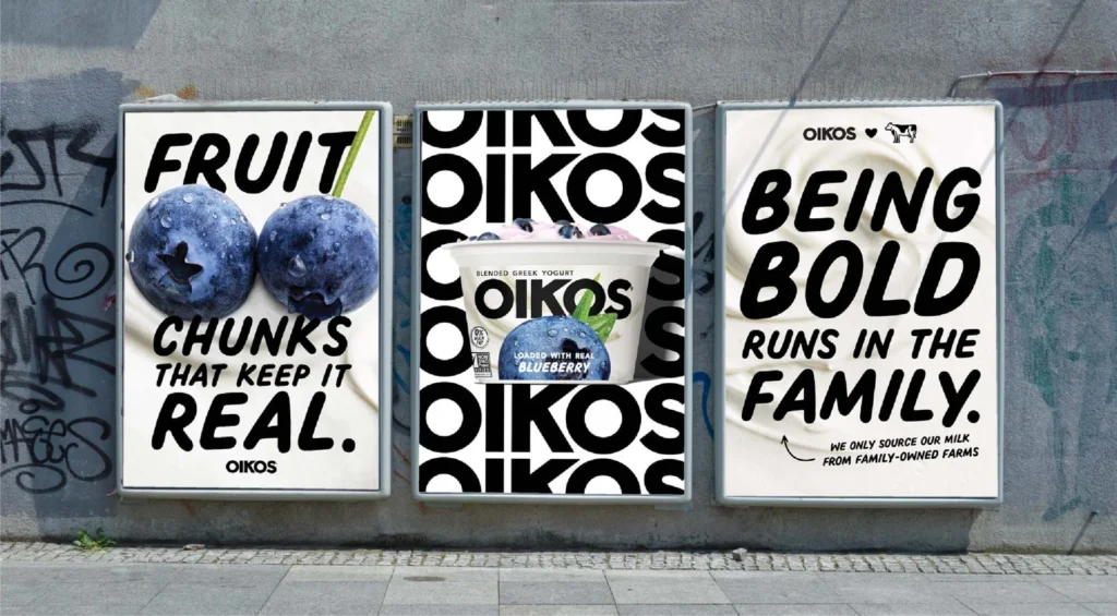 Oikos — affiches avec la police sur mesure — Adam Vicarel