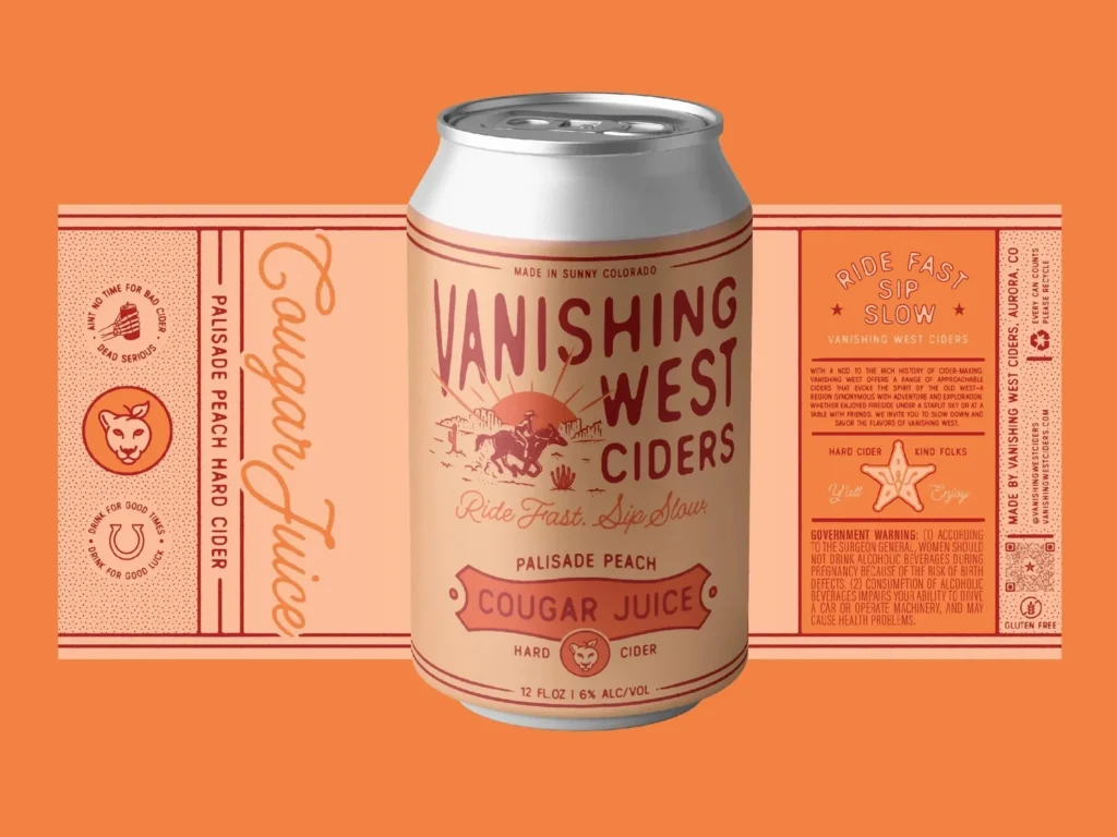 Vanishing West Ciders — canette Peach — Adam Vicarel
