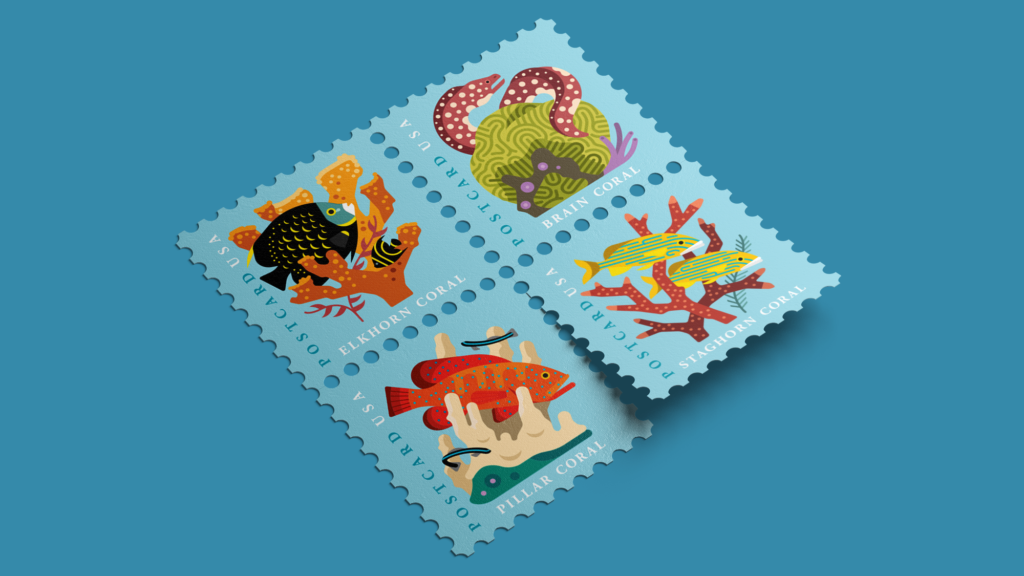 Timbres « Coral Reefs » (USPS) — Always With Honor
