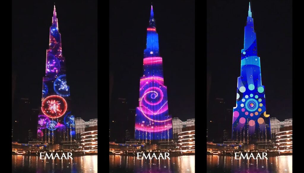 Emaar – trois tableaux lumineux — BluBlu Studios