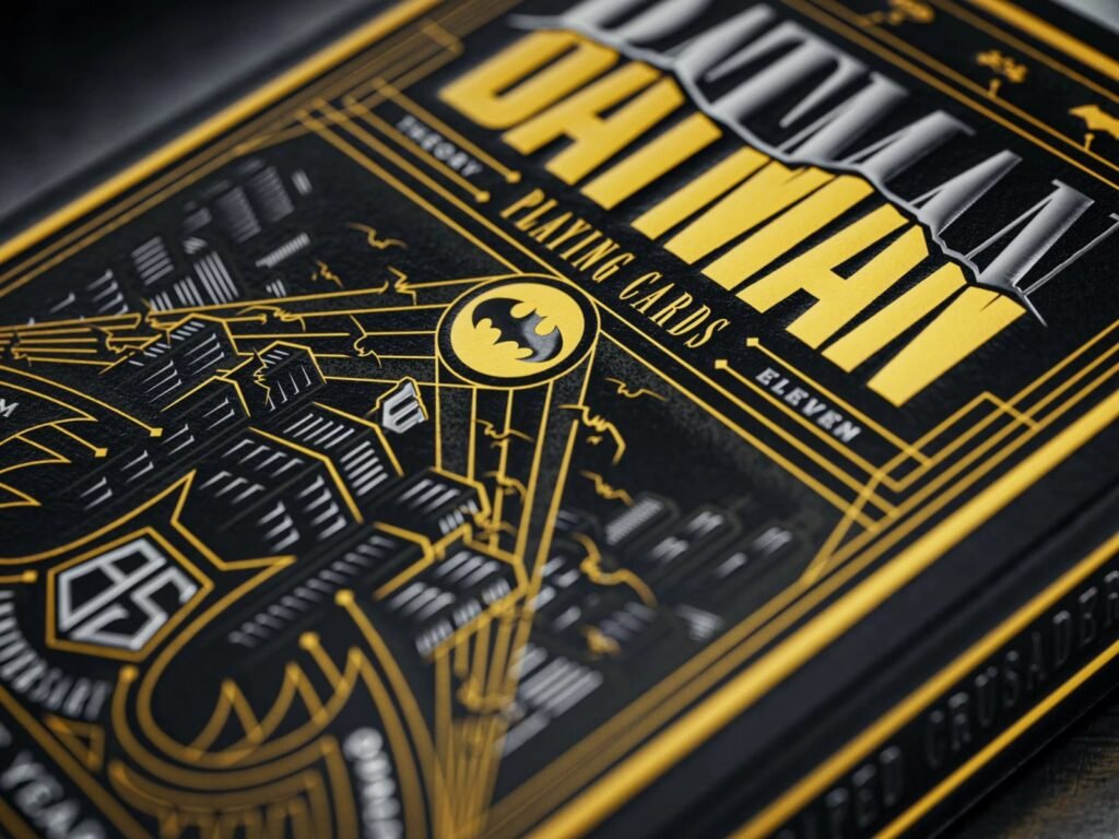 Batman 85e anniversaire : étui du jeu de cartes (détail) — Brethren Design Co