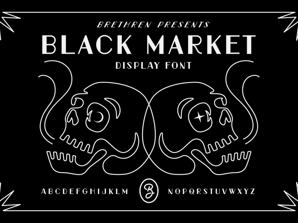 Black Market : police d'affichage — Brethren Design Co