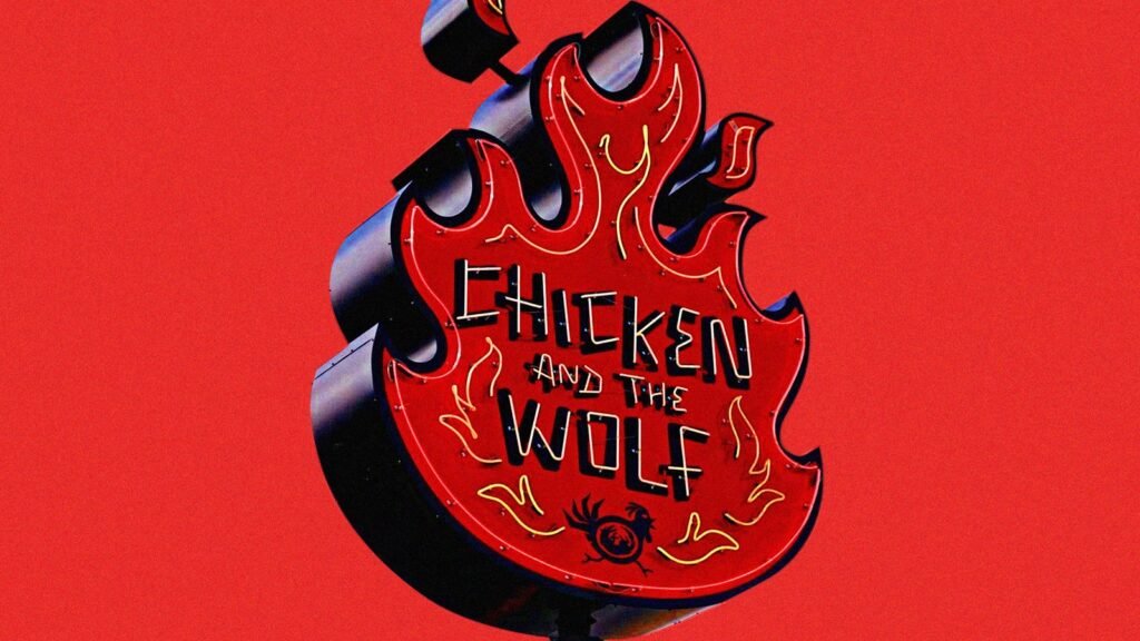 chicken and the wolf : l’enseigne néon en flamme Chicken and the Wolf — Brethren Design Co
