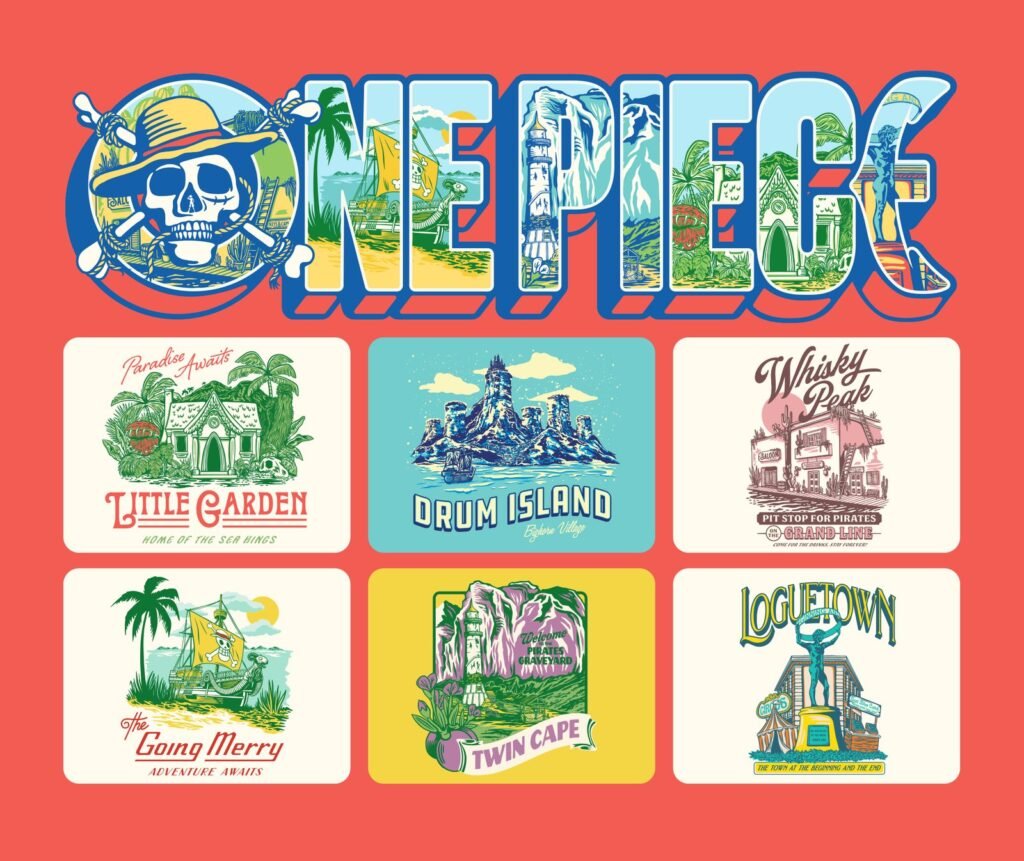 One Piece (saison 2) : lettrage et cartes postales — Brethren Design Co